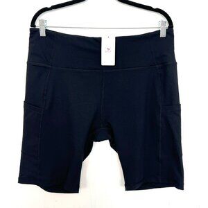 NWT Baleaf Bike Shorts Black Active Fitted Side Pockets 2XL XXL